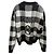 Christian Dior J'Adior Kaschmirpullover Karo Schwarz Weiß - Ansicht 4