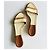 Chanel Leder und Canvas Slides Creme Karamell Roh - Ansicht 9