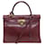 Hermès VINTAGE HERMES KELLY HANDBAG 35 RETURNS LEATHER BOX RED BANDOULIER HAND BAG Dark red  ref.855010