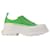 Tread Slick Sneakers - Alexander Mcqueen - Green/White - Leather  ref.855189