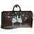 LOUIS VUITTON Borsa Keepall in Tela Marrone - 100216 - vista 3