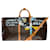 Louis Vuitton KEEPALL CROSSBODY TRAVEL BAG 60 CUSTOMIZED SHOULDER STRAP "JAMES BOND VS DONALD"-100930 Brown Cloth  ref.855324