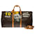 Louis Vuitton Keepall travel bag 55 CUSTOMIZED CROSSBODY "KING PELE NEVER DIES VS MICKEY"-100929 Brown Cloth  ref.855354