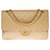 Mademoiselle Chanel Timeless shoulder bag/CLASSIC lined FLAP IN BEIGE QUILTED LEATHER - 1212621321  ref.855376