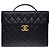 Chanel cartella in pelle caviale nera -101086 Nero