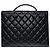 Chanel cartella in pelle caviale nera -101086 Nero - vista 2