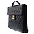 Chanel cartella in pelle caviale nera -101086 Nero - vista 3