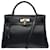 Hermès Hermes Kelly Tasche 32 aus schwarzem Leder - 101099  ref.855495