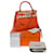 Hermès Hermes Kelly Tasche 28 aus orangefarbenem Leder - 101120  ref.855502