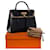 Hermès Saco de Hermes Kelly 32 em couro preto - 101117  ref.855503