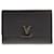 LOUIS VUITTON CAPUCINES COMPACT WALLET IN BLACK AND PINK TAURILLON LEATHER  ref.855530