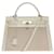 Hermès RARE HERMES KELLY BAG 32 SELLIER BANDOULIER BI-MATERIAL IN BEIGE CANVAS AND BROKEN WHITE LEATHER100753 Cloth  ref.855584