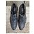 Scarpe Oxford Brogue Costume National pelle glitterata nera Nero - vista 3