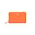 Prada Saffiano Leather Zippy Wallet Orange Cloth  ref.857101