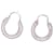 Autre Marque White gold earrings 750%o creoles Silver hardware  ref.857772