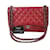 CHANEL Timeless Red Large lined Flap Caviar Crossbody Shoulder Bag Dark red Leather  ref.857774