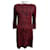 Diane Von Furstenberg vestido Ruri de seda DvF Negro Burdeos  ref.857799