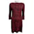 Diane Von Furstenberg Vestido Ruri de seda DvF Preto Bordeaux  ref.857799