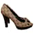 Gucci Talons Toile Marron Beige  ref.857837