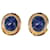 Autre Marque Yellow gold star sapphire earrings 750%O Blue Gold hardware  ref.858525