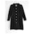 Crociera Chanel 1997 Cappotto lungo nero w/bottoni di metallo Cotone  ref.858531