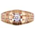 Autre Marque anello con sigillo dell'anno 1940 con un diamante in oro rosa 750%O Gold hardware  ref.858547