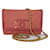 Wallet On Chain Sac bandoulière en cuir avec portefeuille en filigrane Chanel sur chaîne en excellent état Rose  ref.859093