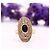Autre Marque Anello in oro giallo con zaffiro e diamanti Blu navy Gold hardware - vista 2