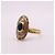 Autre Marque Anello in oro giallo con zaffiro e diamanti Blu navy Gold hardware - vista 6