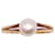 Autre Marque Yellow gold cultured pearl solitaire ring 750%O Gold hardware  ref.859391