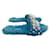MIU MIU  Sandals T.eu 39.5 Fur Blue  ref.859817