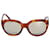 Céline CI40071EU 56N Sonnenbrille aus braunem Acetat Rot Zellulosefaser  ref.860375