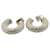 Boucles d'oreilles ornées de cristaux Amina Muaddi Cameron en métal argenté Métallisé  ref.860425