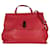 Bolso con asa superior Gucci Bamboo Daily en cuero rojo Roja  ref.860428