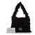 Stella Mc Cartney Borsa a tracolla in pelliccia sintetica nera x Ed Curtis di Stella McCartney Nero - vista 12