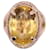 Autre Marque Anel cravejado com citrino oval em ouro amarelo 750%O Laranja Gold hardware  ref.860839