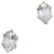Autre Marque Stud earrings with aquamarine yellow gold 750%O Light blue Gold hardware  ref.860843