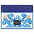 Tarjetero Dolce & Gabbana Maiolica estampado en piel azul Cuero  ref.861542