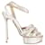 Charlotte Olympia I Heart You Metallic Platform Sandals in Gold Leather Golden  ref.861550