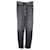 Balenciaga SS20 Pantalones vaqueros estampados Trompe L'oeil en viscosa negra Negro Fibra de celulosa  ref.861561