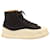 Jil Sander Vulcanized High-Top Sneakers in Black Canvas Cloth  ref.861587