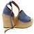 Chloé Espadrillas con zeppa Chloe Lauren in camoscio blu cobalto