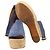 Chloé Espadrillas con zeppa Chloe Lauren in camoscio blu cobalto - vista 3