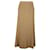 Sandro Paris Ribbed Pleated Midi Skirt in Khaki Viscose  Brown Cellulose fibre  ref.861603