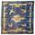 Hermès Hermes 1981 La Mare Aux Canards Carré de Soie in seltener Farbe Schwarz Blau Mehrfarben Beige Golden Gelb Bronze Marineblau Dunkelblau Seide  ref.861634