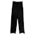 Cambon Pantalon large Chanel noir Polyester Viscose Elasthane  ref.861641