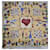 Karl Lagerfeld ULTRA Rare foulard en soie Marron Noir Rose Bleu Multicolore Beige Doré Écru Jaune Crème Cognac Corail Noisette Bronze Chataigne Caramel Chocolat Cuivre Turquoise Fuschia  ref.861642