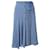 Chloé Falda midi asimétrica con ribete de encaje Chloe en seda azul  ref.861719