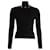 Jersey de cuello alto en viscosa negra con esfera metalizada de Alexander McQueen Negro Fibra de celulosa  ref.861731