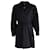 Stella Mc Cartney Stella McCartney Faux-Leather Trimmed Collar Dress in Navy Blue Polyamide  ref.861746